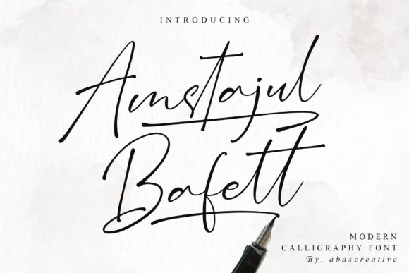 Amstajul Bafett: A Delicate Script Font for Campaign Moments That Need Heart