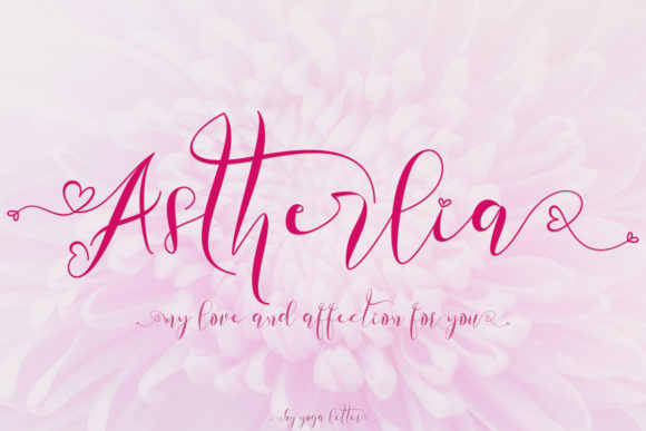 Astherlia: A Romantic Handwritten Font for Editorial Design