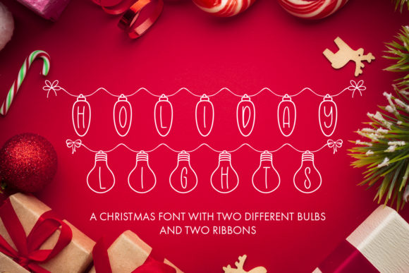Holiday Lights: A Festive Decorative Font for Handmade Creators