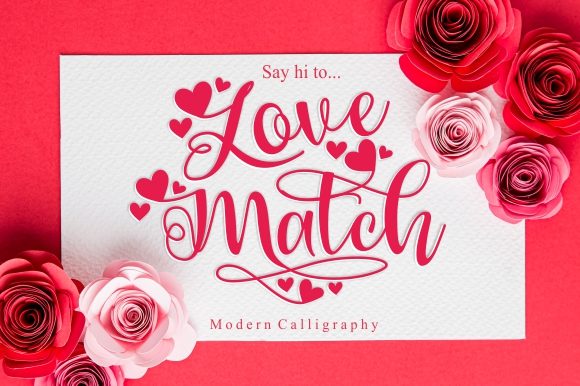 Love Match Font: A Romantic Handwritten Typeface for Brand Warmth