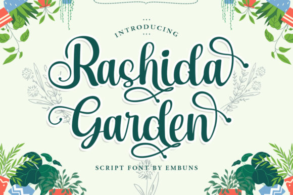 Rashida Garden: A Fluid, Handwritten Font for Warm Brand Identity